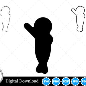 Silhouette di posa di danza twist con due contorni / SVG di posa twist SVG di contorno di posa twist / File di taglio di posa twist, Cricut di posa twist