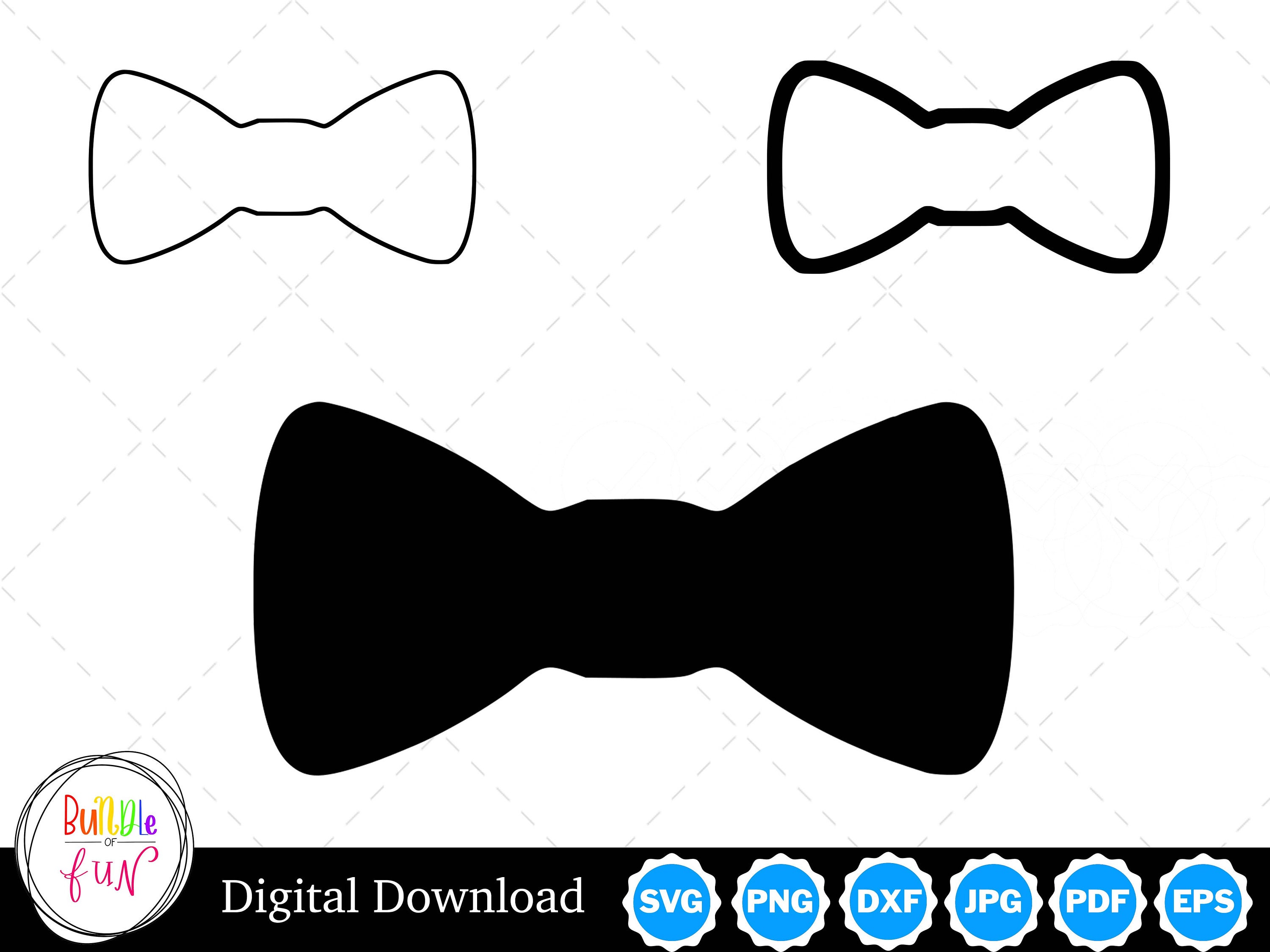 Bowtie Silhouette With Two Outlines Bowtie SVG Bowtie Outline SVG