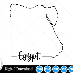 Egypt Design, Egypt SVG, Egypt Outline, Egypt Cut Files, Egypt Cricut and Silhouette