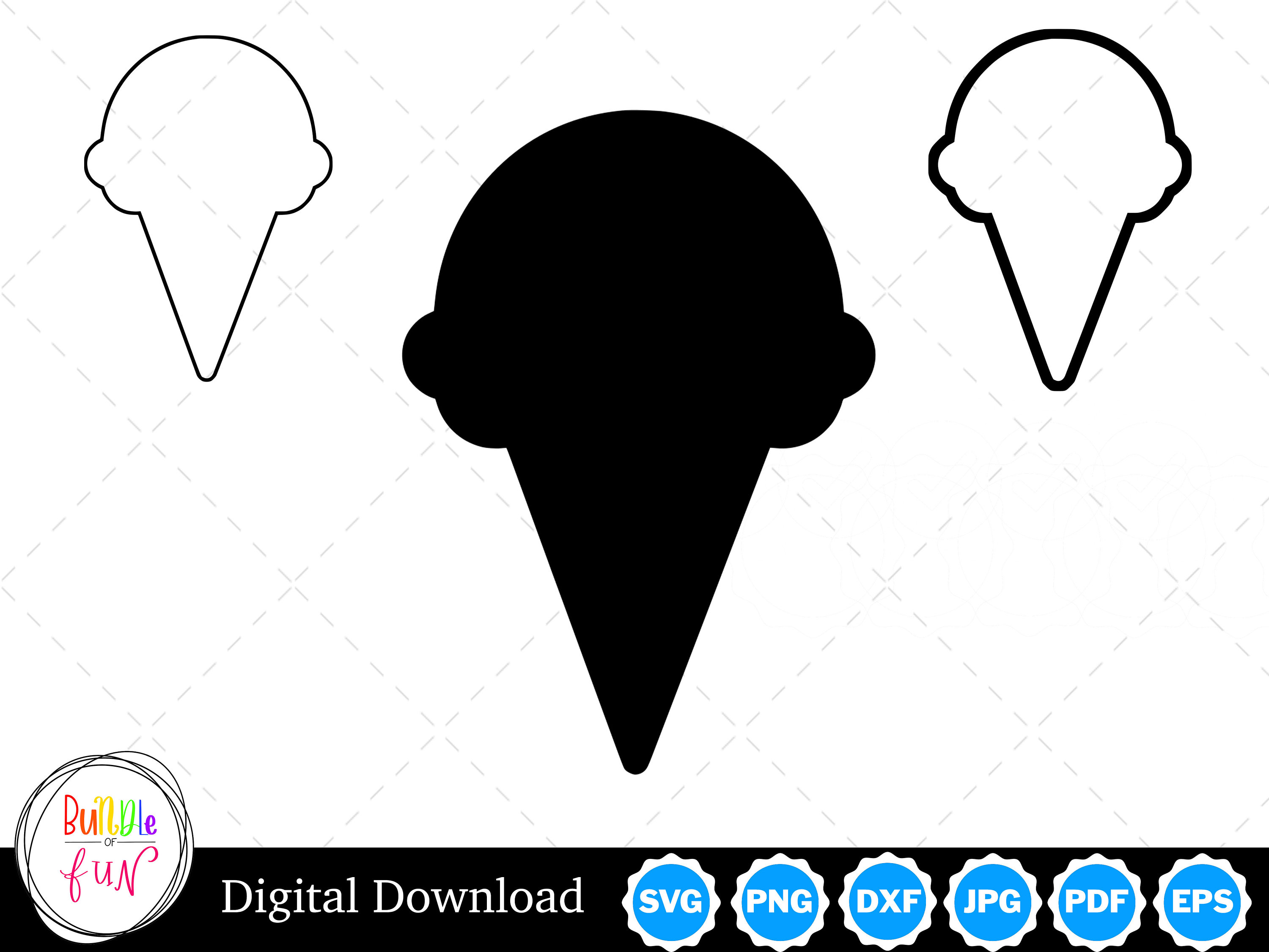 Ice Cream Cone Silhouette