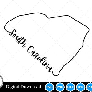 South Carolina State Outline Design, South Carolina PNG, South Carolina SVG, South Carolina Cut Files, Digital Download Design