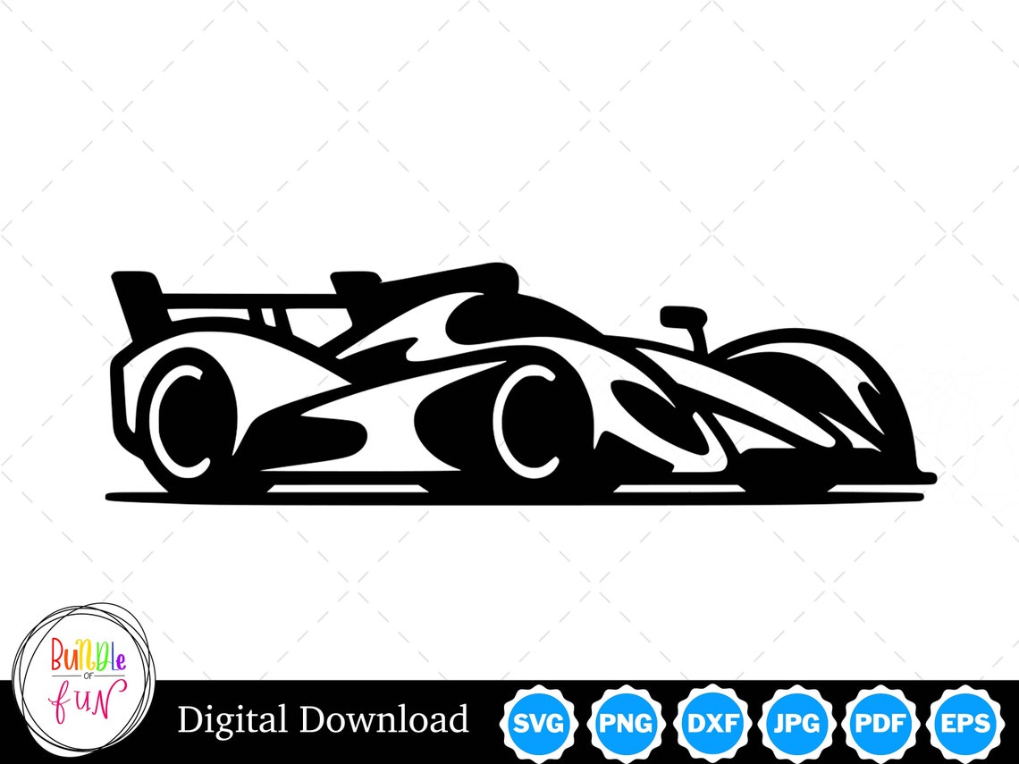 Race Car Silhouette Vector Image With SVG, Eps, Pdf, Png, Pdf, and Jpg ...