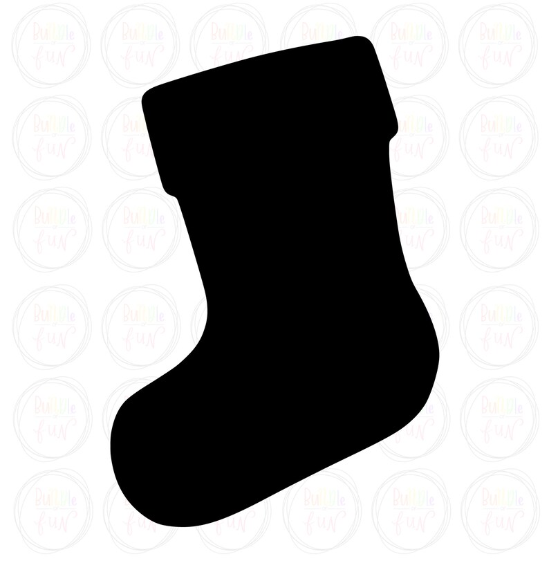 Christmas Stocking Silhouette Vector Image with SVG eps pdf  Etsy