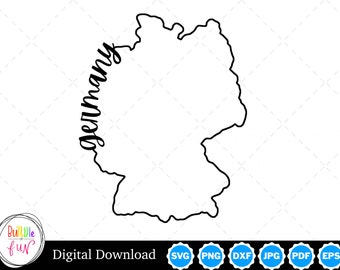 Deutschland Umriss Design, Deutschland PNG, Deutschland SVG, Deutschland Schnittdateien, digitaler Download Design