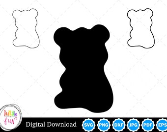 Panda Silhouette with Two Outlines | Panda SVG Panda Outline SVG | Panda Cut Files, Panda Cricut