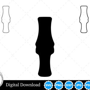 Duck Call Silhouette with Two Outlines | Duck Call SVG Duck Call Outline SVG | Duck Call Cut Files, Duck Call Cricut