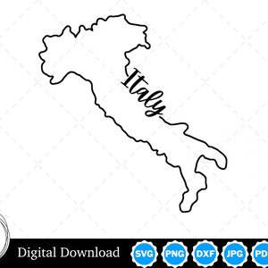 Italy Outline Design, Italy PNG, Italy SVG, Italy Cut Files, Digital Download Design