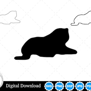 Tiger Silhouette with Two Outlines | Tiger SVG Tiger Outline SVG | Tiger Cut Files, Tiger Cricut