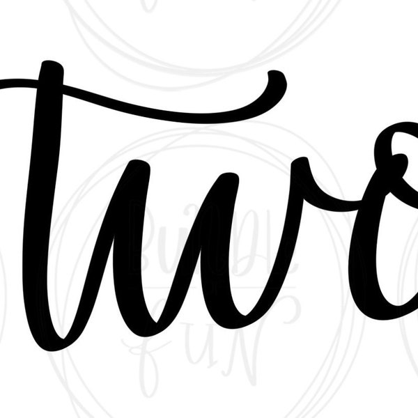 Two Svg - Etsy