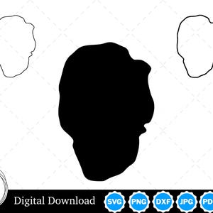 Abraham Lincoln hoofdsilhouet met twee contouren | Lincoln SVG Abraham Lincoln schets SVG | Lincoln snijbestanden, Abraham Lincoln Cricut