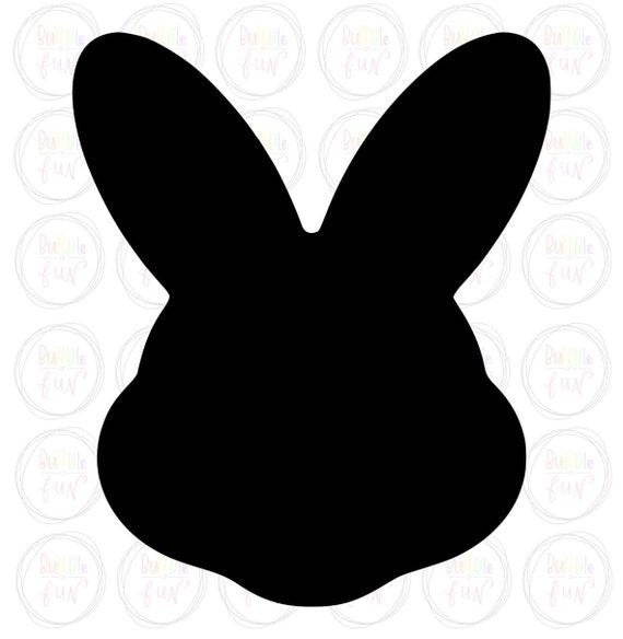Osterhase Hase Gesicht/Kopf Silhouette Vektor Bild mit SVG | Etsy