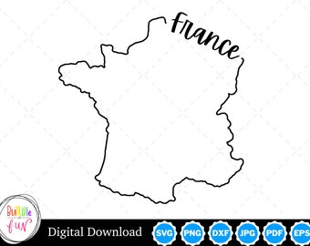 フランスのアウトラインデザイン、フランスのPNG、フランスのSVG、フランスのカットファイル、デジタルダウンロードデザイン