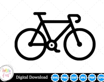 Bicycle Silhouette Vector Image with SVG, eps, pdf, png, pdf, and jpg, Instant Digital Download