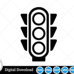 Traffic Light Silhouette Vector Image with SVG, eps, pdf, png, pdf, and jpg, Instant Digital Download