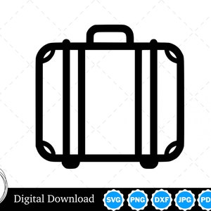 Imagen vectorial de silueta de maleta con SVG, eps, pdf, png, pdf y jpg, descarga digital instantánea