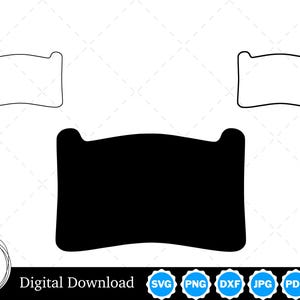 Unrolled Paper Map Silhouette with Two Outlines | Paper Map SVG Paper Map Outline SVG | Paper Map Cut Files, Unrolled Paper Map Cricut