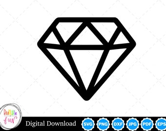 May include: A black and white outline of a diamond shape.