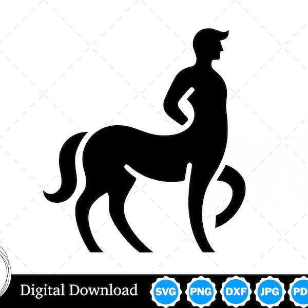 Centaur Silhouette Vector Image with SVG, eps, pdf, png, pdf, and jpg, Instant Digital Download