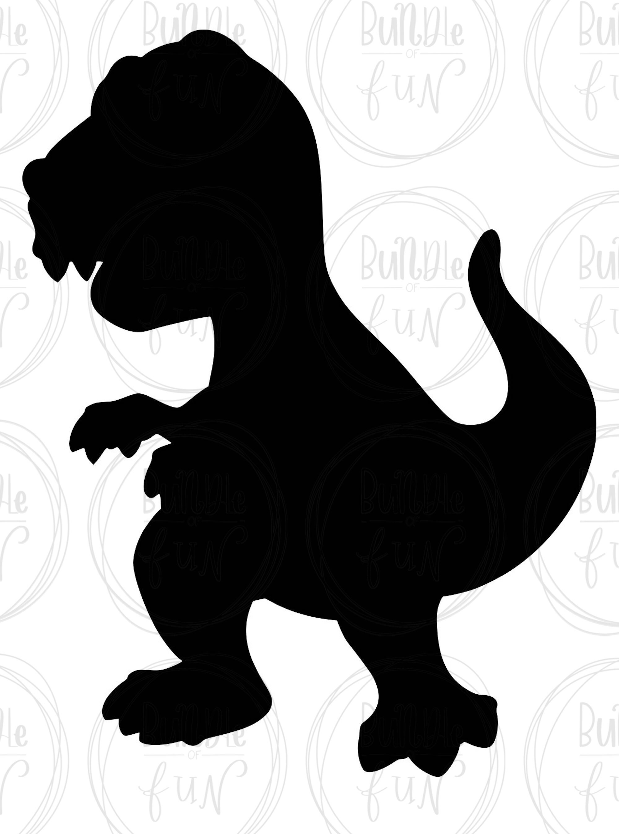 Dinosaur T-Rex Silhouette Vector Image with SVG eps pdf | Etsy