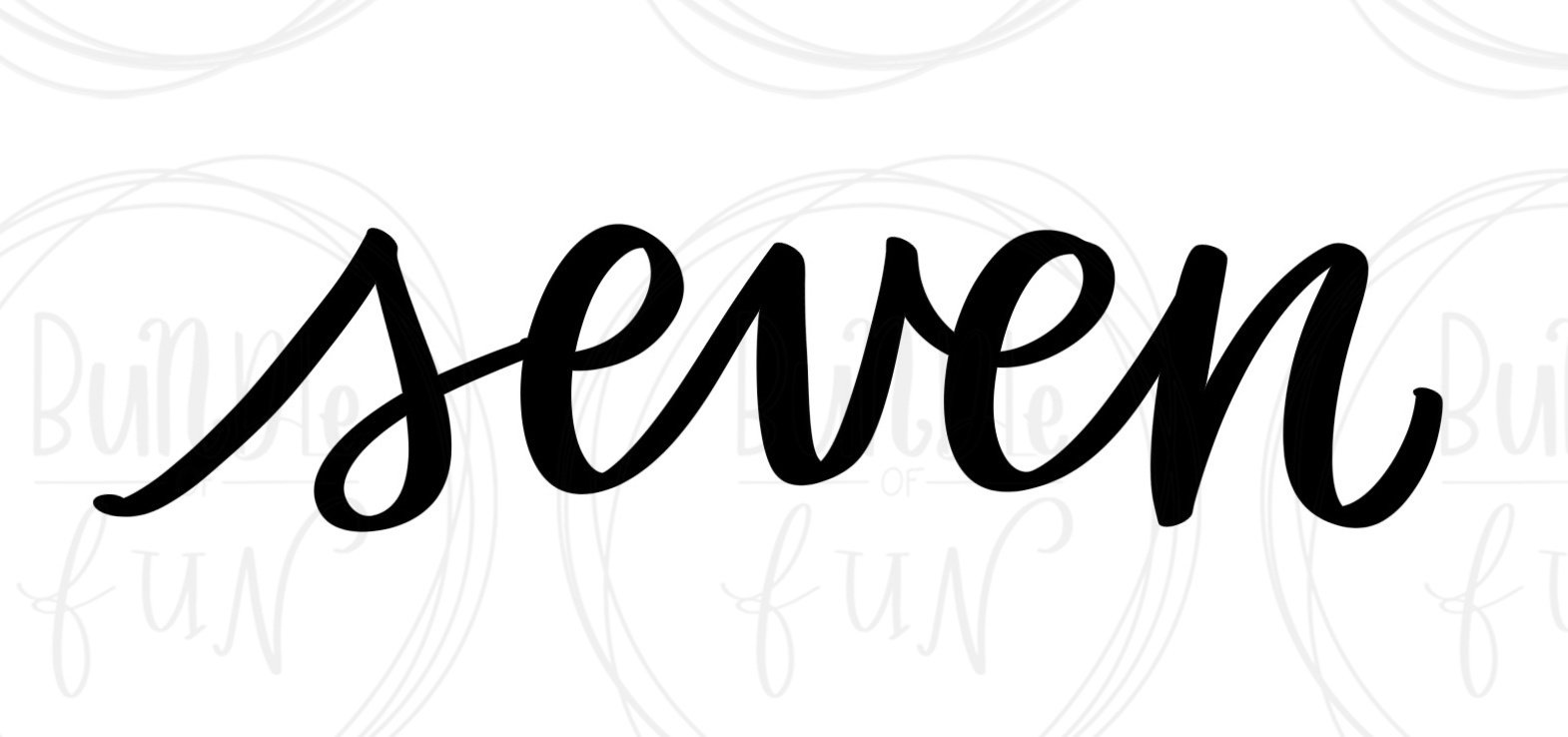 Cursive Script Number Seven Vektor Bild Cut Dateien mit SVG, eps, pdf