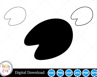 Fortune Cookie Silhouette with Two Outlines | Fortune Cookie SVG Fortune Outline SVG | Fortune Cookie Cut Files, Fortune Cookie Cricut