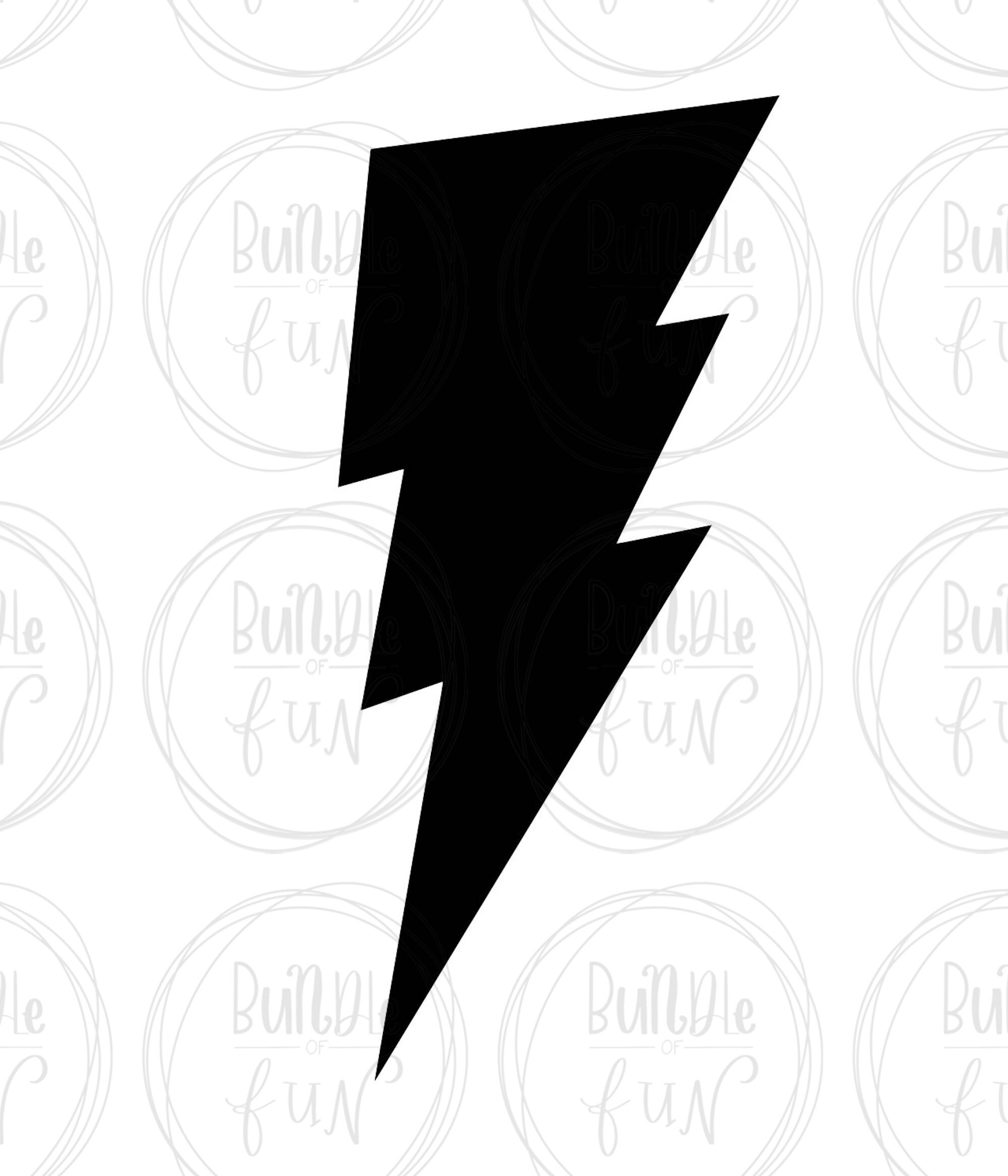 Lightning Bolt Silhouette Vector Image with SVG eps pdf Etsy