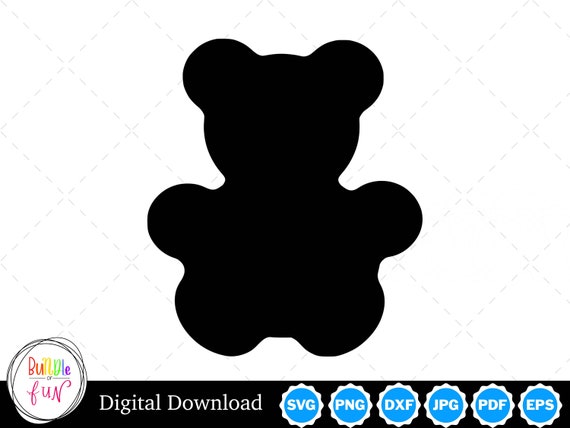 Teddy Bear silhouette Svg file cut file