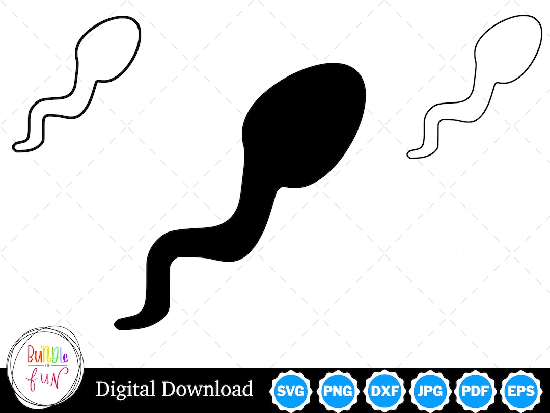 Sperm Silhouette With Two Outlines | Sperm SVG Sperm Outline SVG ...