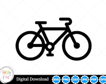 Bicycle Silhouette Vector Image with SVG, eps, pdf, png, pdf, and jpg, Instant Digital Download
