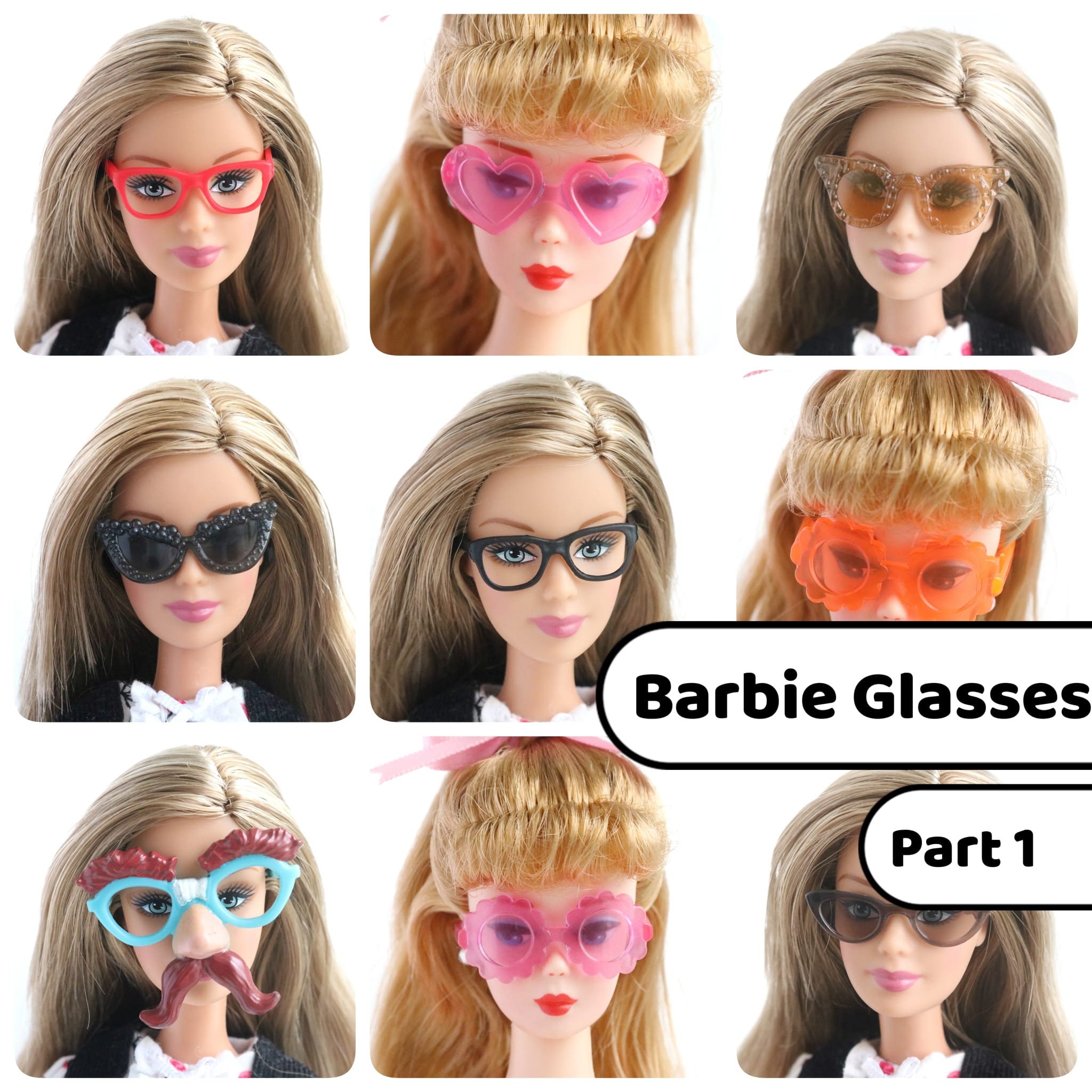 Glasses Miniature Barbie Doll 1/6