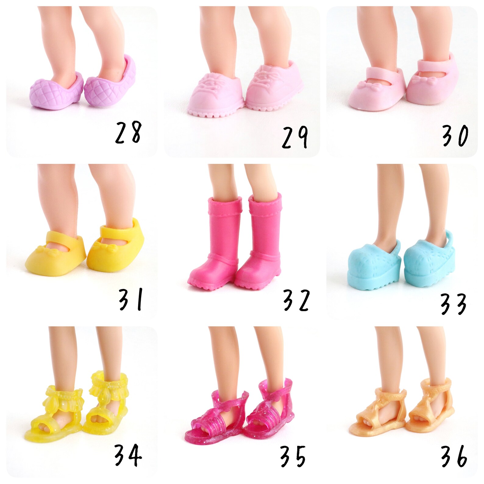 Barbie Kelly Doll Shoes Chelsea Doll Shoes Mini Barbie Shoes Etsy