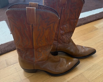 Justin brown cowboy boots
