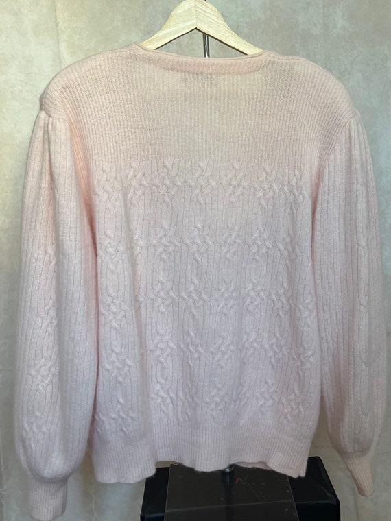 1950s/1960s Style Vintage Pink Lambswool Cardigan - image 3