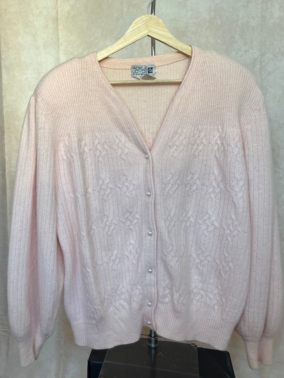1950s/1960s Style Vintage Pink Lambswool Cardigan - image 2