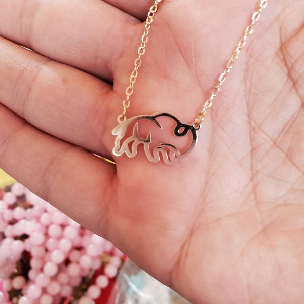 Stainless Steel Buffalo Charm Necklace in Silver, Gold or Rose Gold