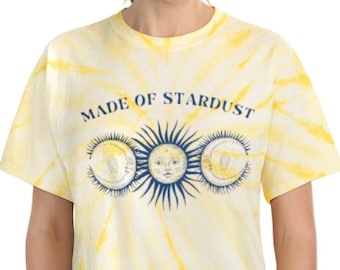 Tie Dye Tee Celestial Shirt Tye Dye Shirt Alt Clothing Indie Clothing Witchy Clothing Witchy Clothes Plus Size Tie Dye Moon Shirt Boho Shirt