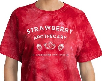 Strawberry Shirt Tye Dye Shirt Tie Dye Top Tie Dye T Shirt Cottagecore Clothes Aesthetic Clothes Indie Shirt Indie Clothes Alt Clothing