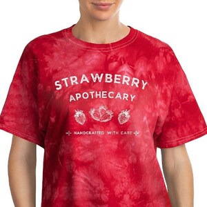 Strawberry Shirt Tye Dye Shirt Tie Dye Top Tie Dye T Shirt Cottagecore Clothes Aesthetic Clothes Indie Shirt Indie Clothes Alt Clothing