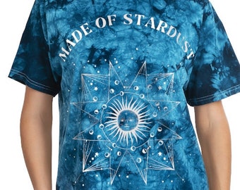 Tye Die Sun and Moon Shirt Witchy Shirt Meditate Shirt Tye Dye Shirt Tie Die Indie Clothing Alt Clothing Trendy Clothes Indie Shirt TShirt