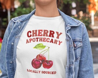 Cherry Shirt Cherry T Shirt Fruit Shirt Cottagecore Shirt Cottagecore Clothes Aesthetic Clothes Indie Clothes Trendy Clothes Alt Clothing