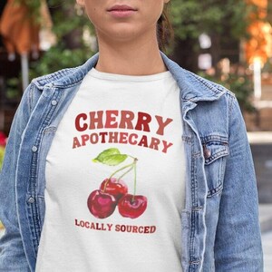 Cherry Shirt Cherry T Shirt Fruit Shirt Cottagecore Shirt Cottagecore Kleidung Ästhetische Kleidung Indie Kleidung Trendy Kleidung Alt Kleidung