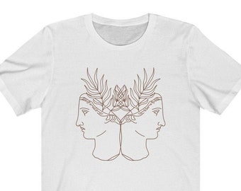 Double Vision Light Academia Dark Academia Statues Unisex Jersey Short Sleeve Tee