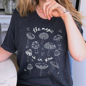 Mushroom T Shirt Mushroom Shirt Mushroom Clothing Cottagecore Shirt Goblincore Clothing Cottagecore Clothing Cottagecore Clothes Indie Shirt