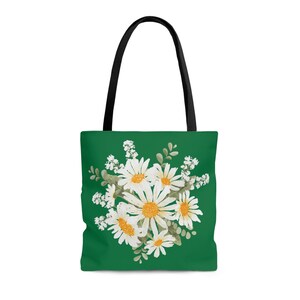 April Geboorte Maand Flower Daisy Flowers Esthetische Floral Tote Bag Lente April Verjaardagscadeau voor haar Cottagecore Vintage Preppy Tote Bag