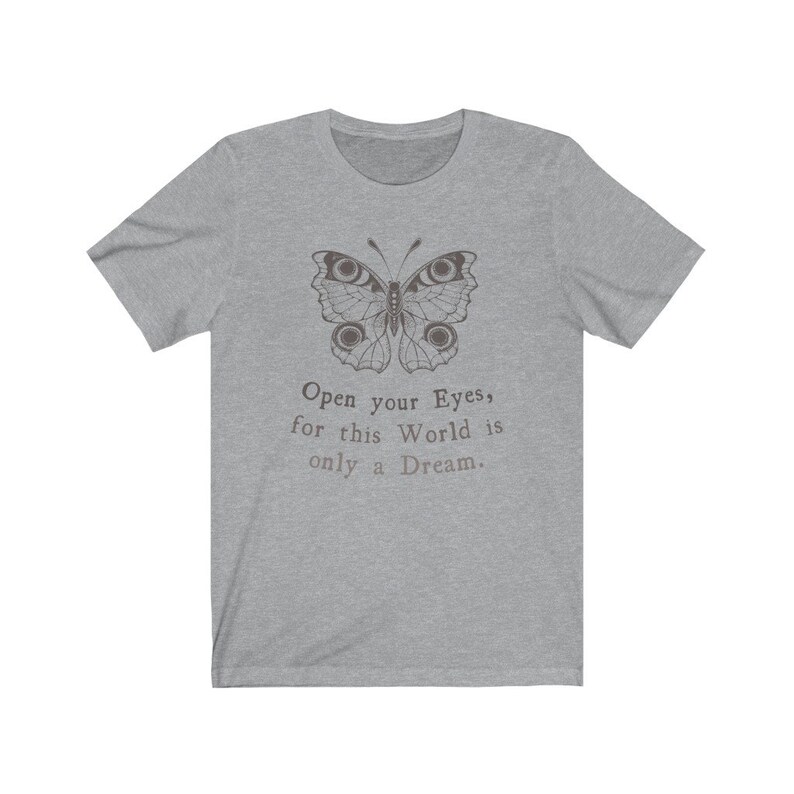 Rumi Quote Butterfly Tshirt Cottagecore Shirt Light Academia Aesthetic Clothes Meditation Shirt Indie Shirt Philosophy Shirt Alt Clothing Athletic Heather