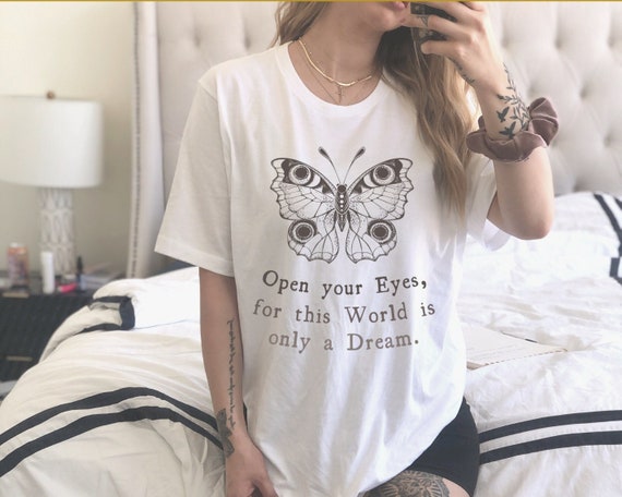Rumi Quote Butterfly Tshirt Cottagecore Shirt Light Academia Aesthetic Clothes Meditation Shirt Indie Shirt Philosophy Shirt Alt Clothing