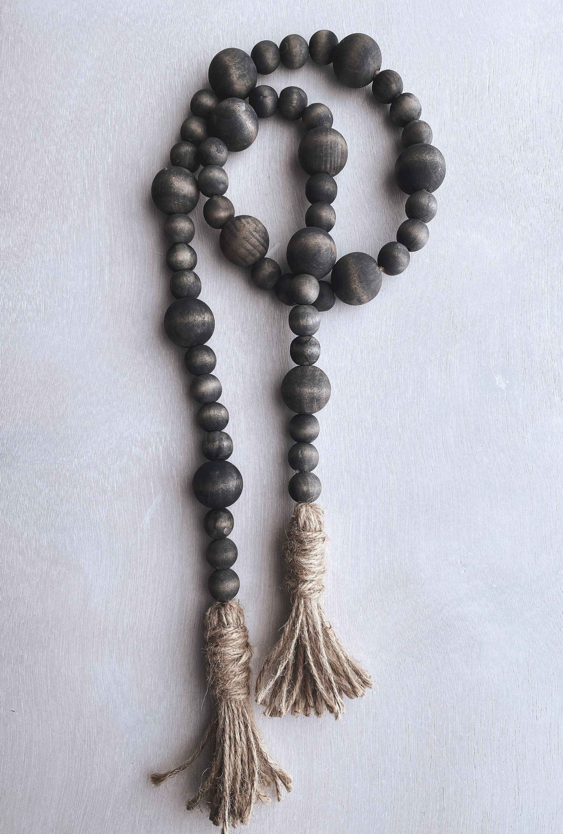 Black Wood Bead Garland - Etsy