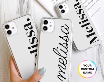 Custom Name Clear Phone Case for iPhone 17 16 15 14 13 Pro Max Plus, Personalized Initials Transparent iPhone 17 Case - CLEAR CASE