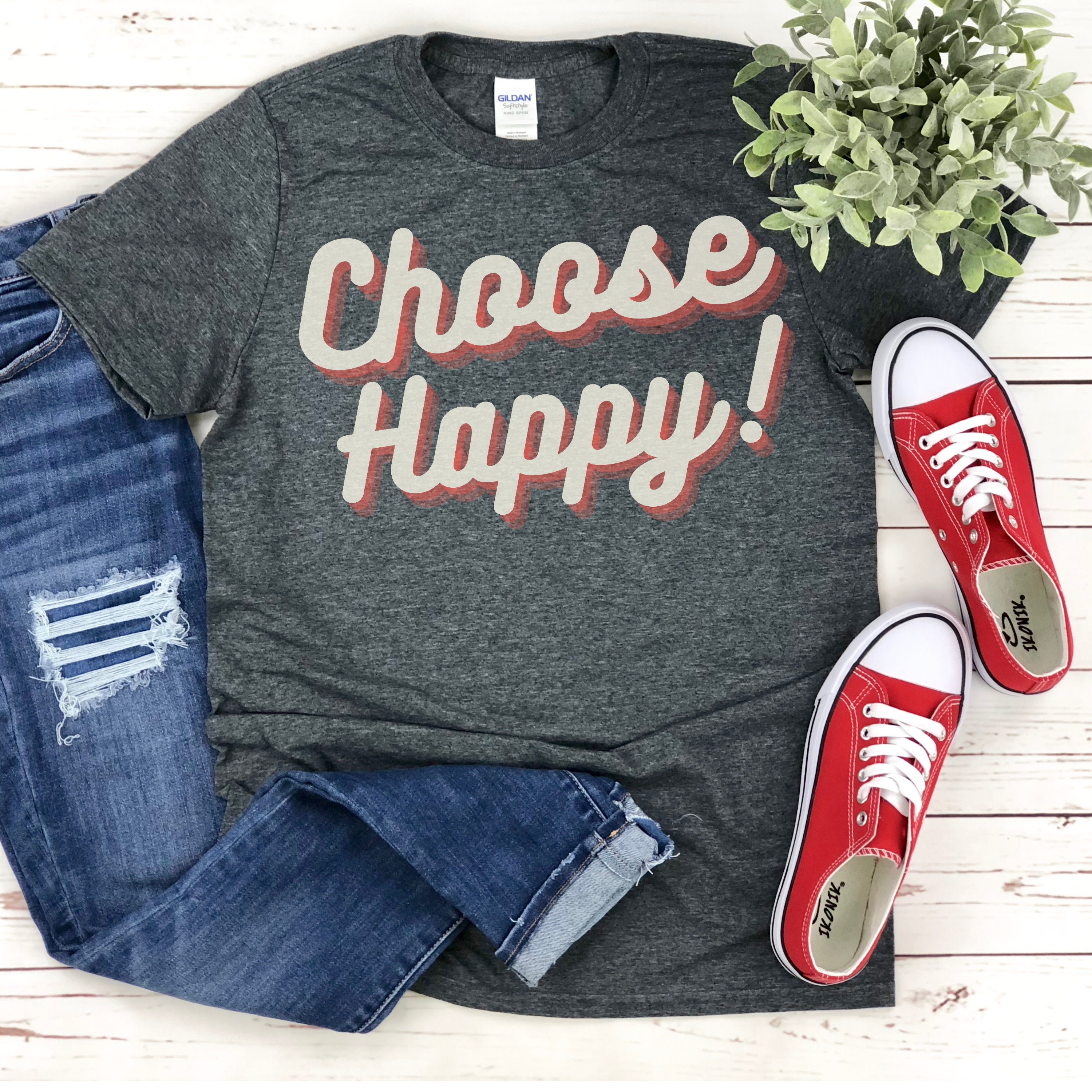 Choose Happy Shirt Be Happy Shirt Stay Happy Boho Shirt - Etsy UK
