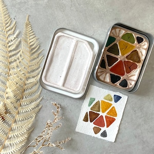 Earth Palette in Ceramic Travel Palette image 1